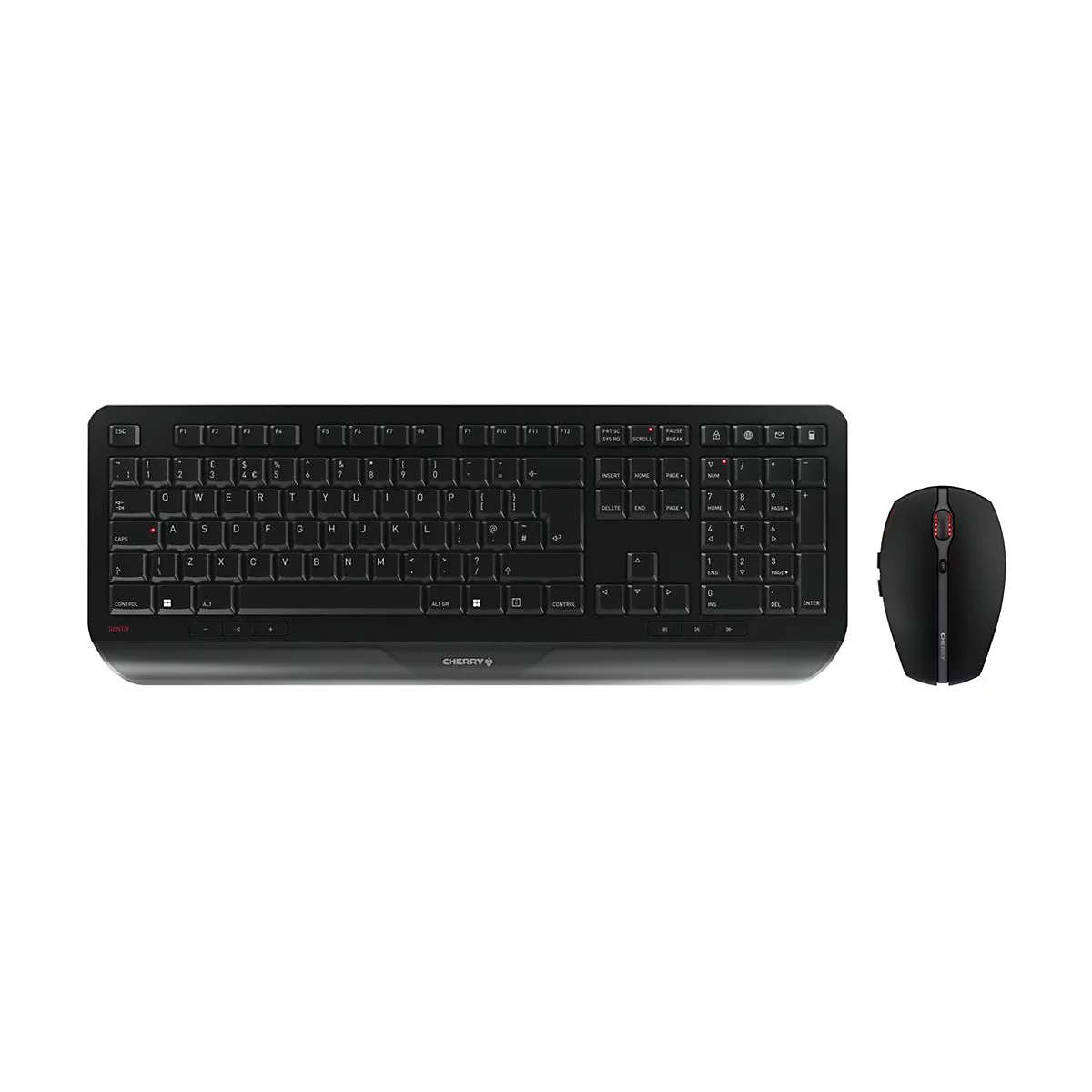 CHERRY GENTIX DESKTOP - Tastatur-und-Maus-Set - GB - Schwarz
