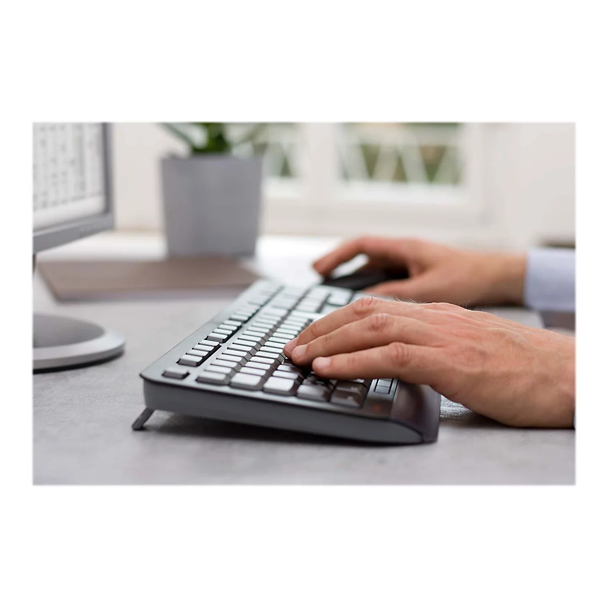 CHERRY GENTIX DESKTOP - Tastatur-und-Maus-Set - Schweiz - Schwarz