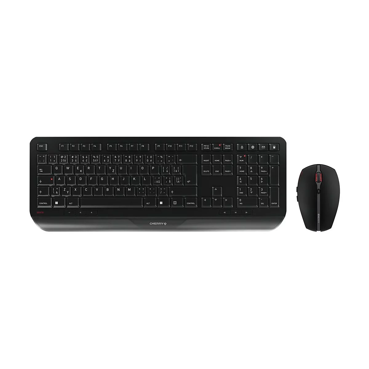 CHERRY GENTIX DESKTOP - Tastatur-und-Maus-Set - Tschechisch/Slowakish - Schwarz
