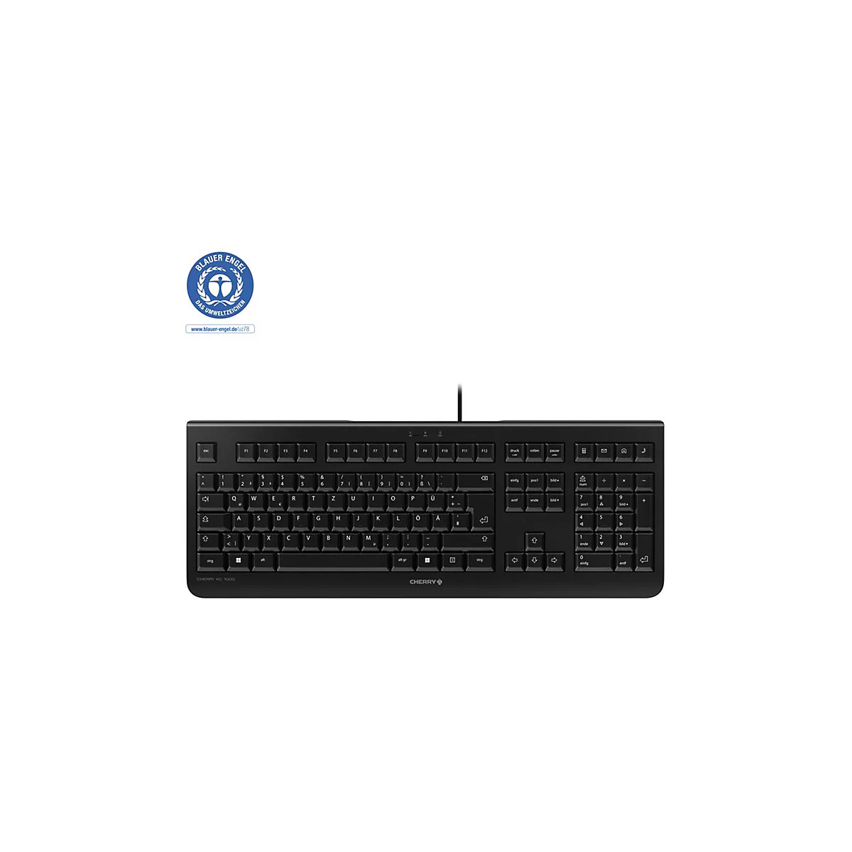 CHERRY KC 1000 - clavier - Suisse - noir