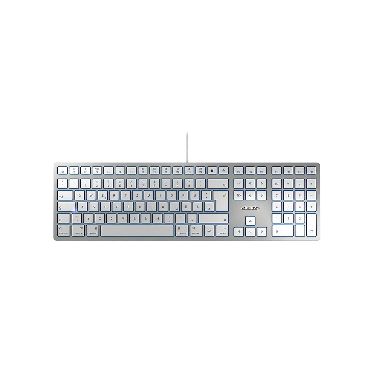 CHERRY KC 6000 SLIM FOR MAC - Tastatur - Deutsch - Silber
