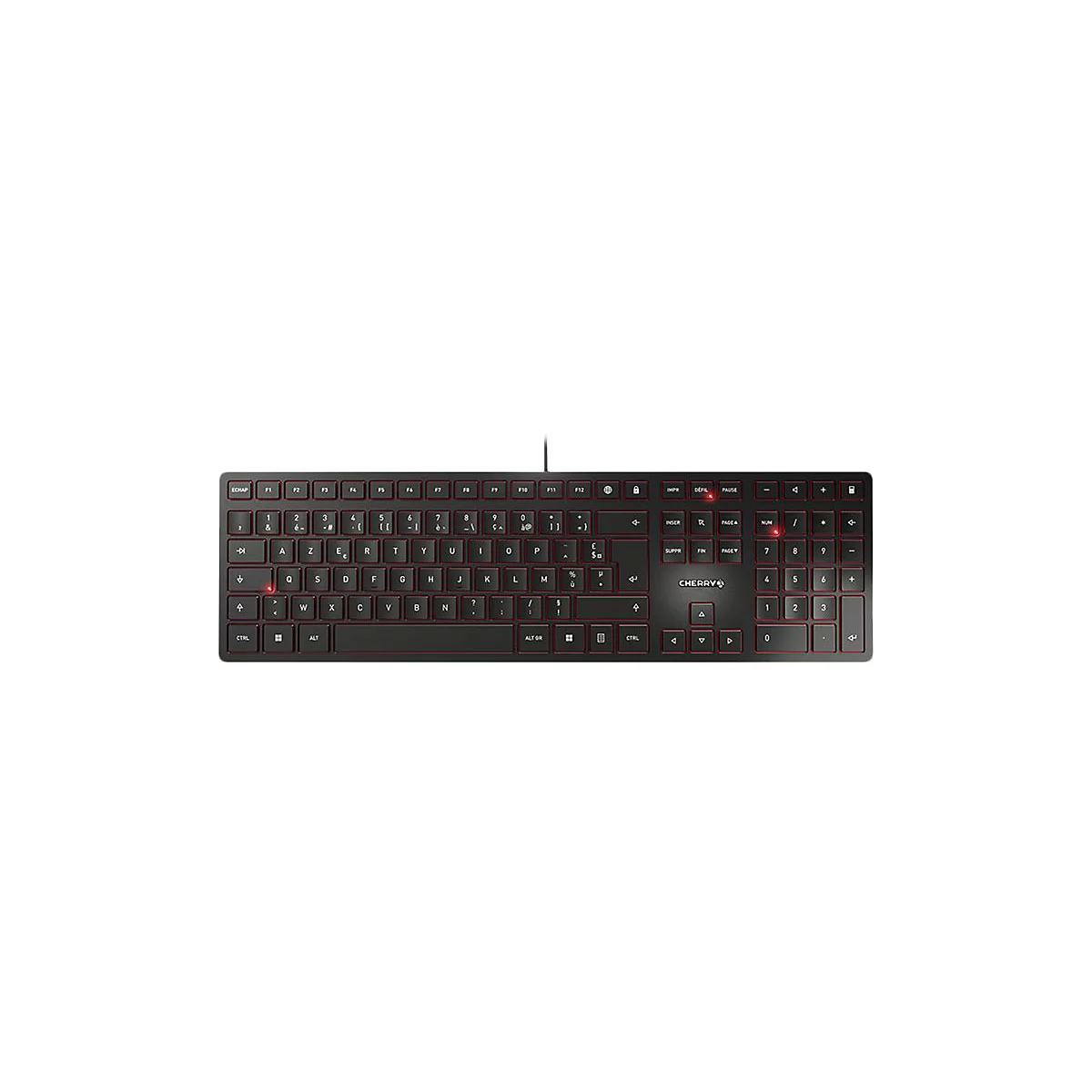 CHERRY KC 6000 SLIM - Tastatur - Französisch - Schwarz