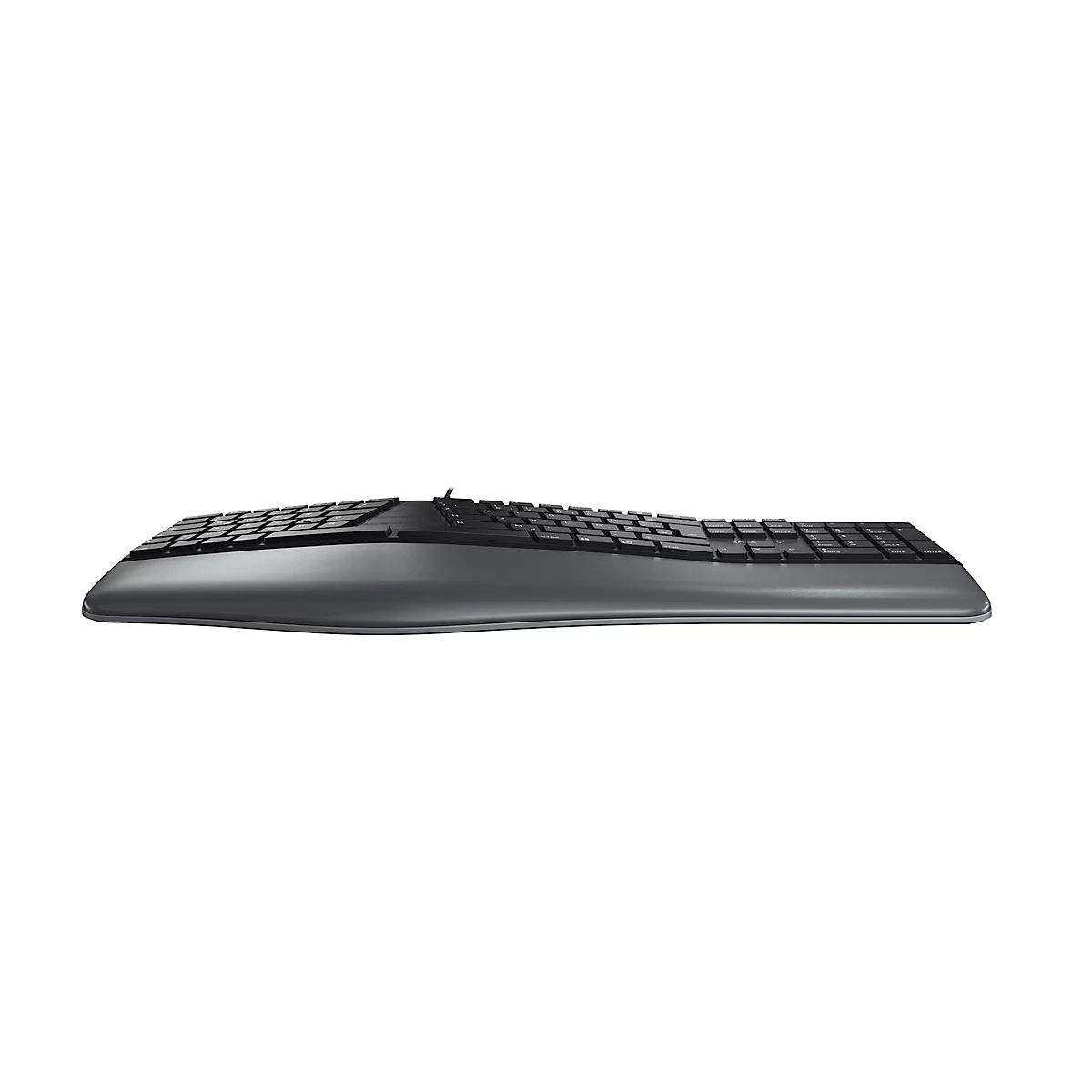 Cherry Keyboard KC 4500 ERGO, Duitse toetsenbordindeling, USB, ergonomisch gevormd, gevoerde handpalmsteun, kantelbaar, met USB-kabel, zwart