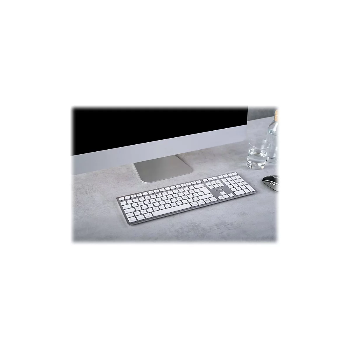 CHERRY KW 9100 SLIM - Tastatur - kabellos - 2.4 GHz, Bluetooth 4.0 - QWERTZ - Deutsch