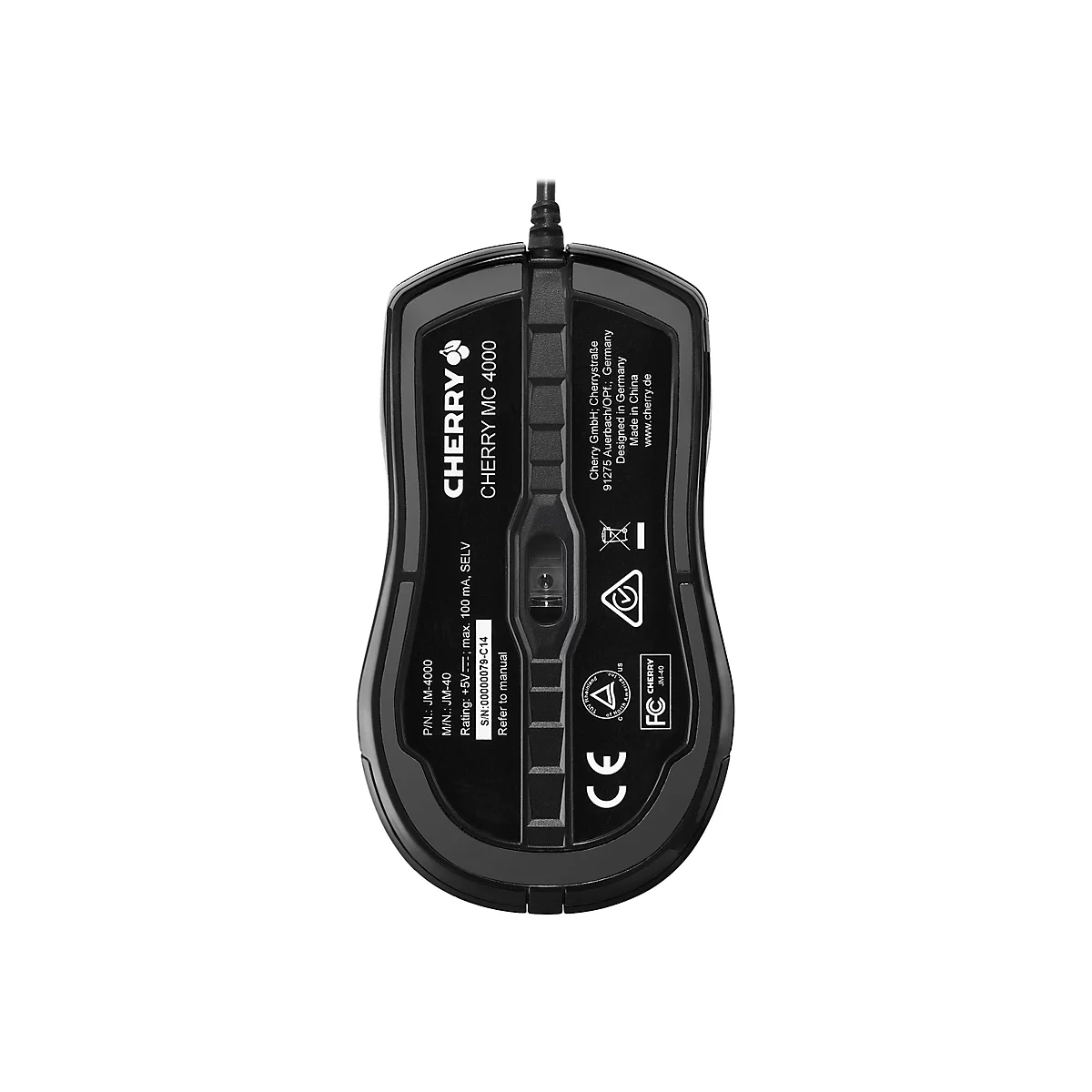 CHERRY MC 4000 - Maus - USB - Schwarz