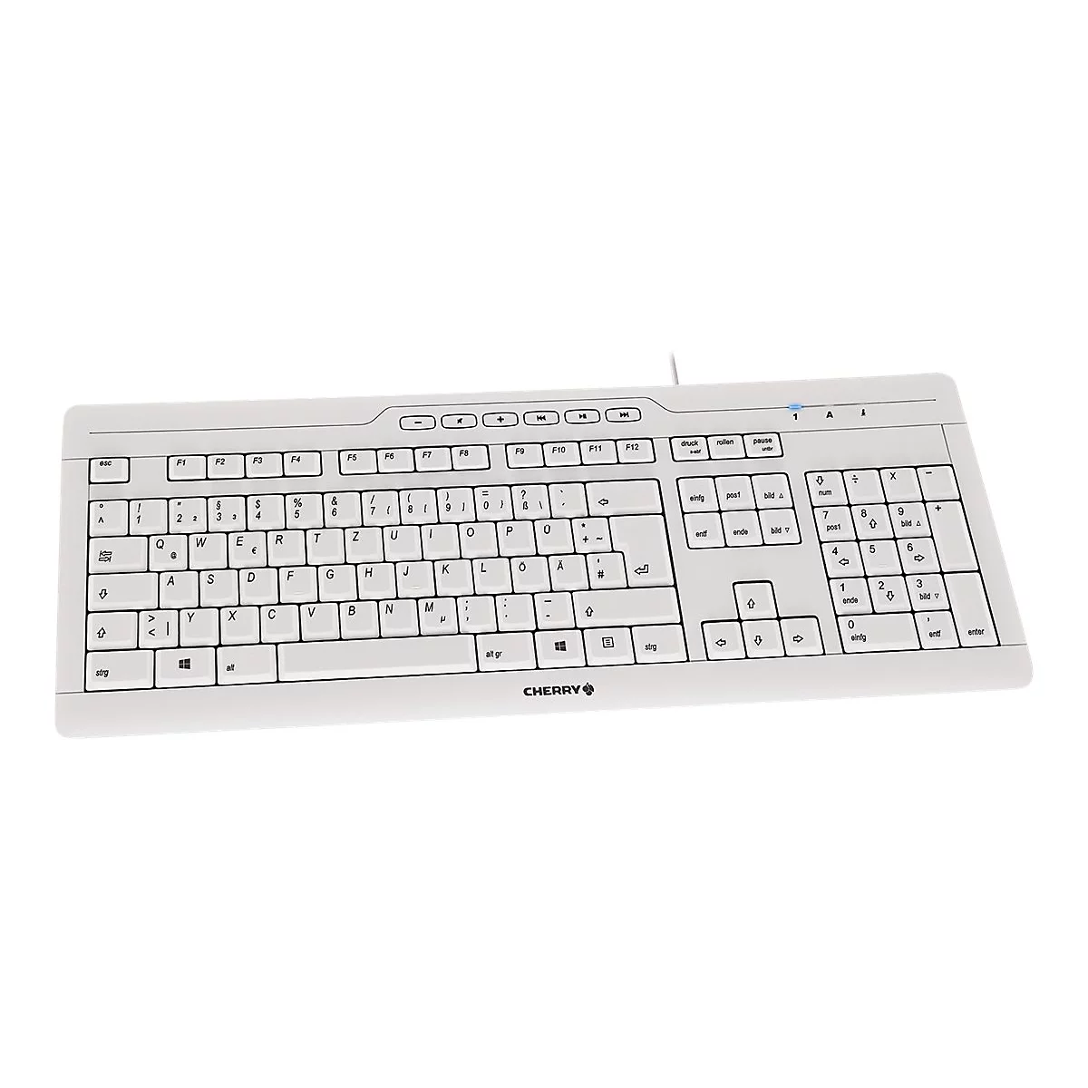 CHERRY STREAM 3.0 - Tastatur - USB - Schweiz - Tastenschalter: CHERRY SX - Pale Gray