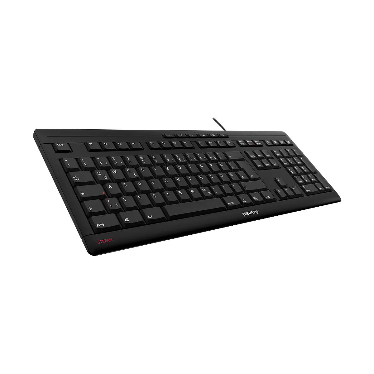 Cherry Stream Clavier JK-8500 DE-2, QWERTZ, plat, silencieux, mécanisme de ciseaux SX, noir
