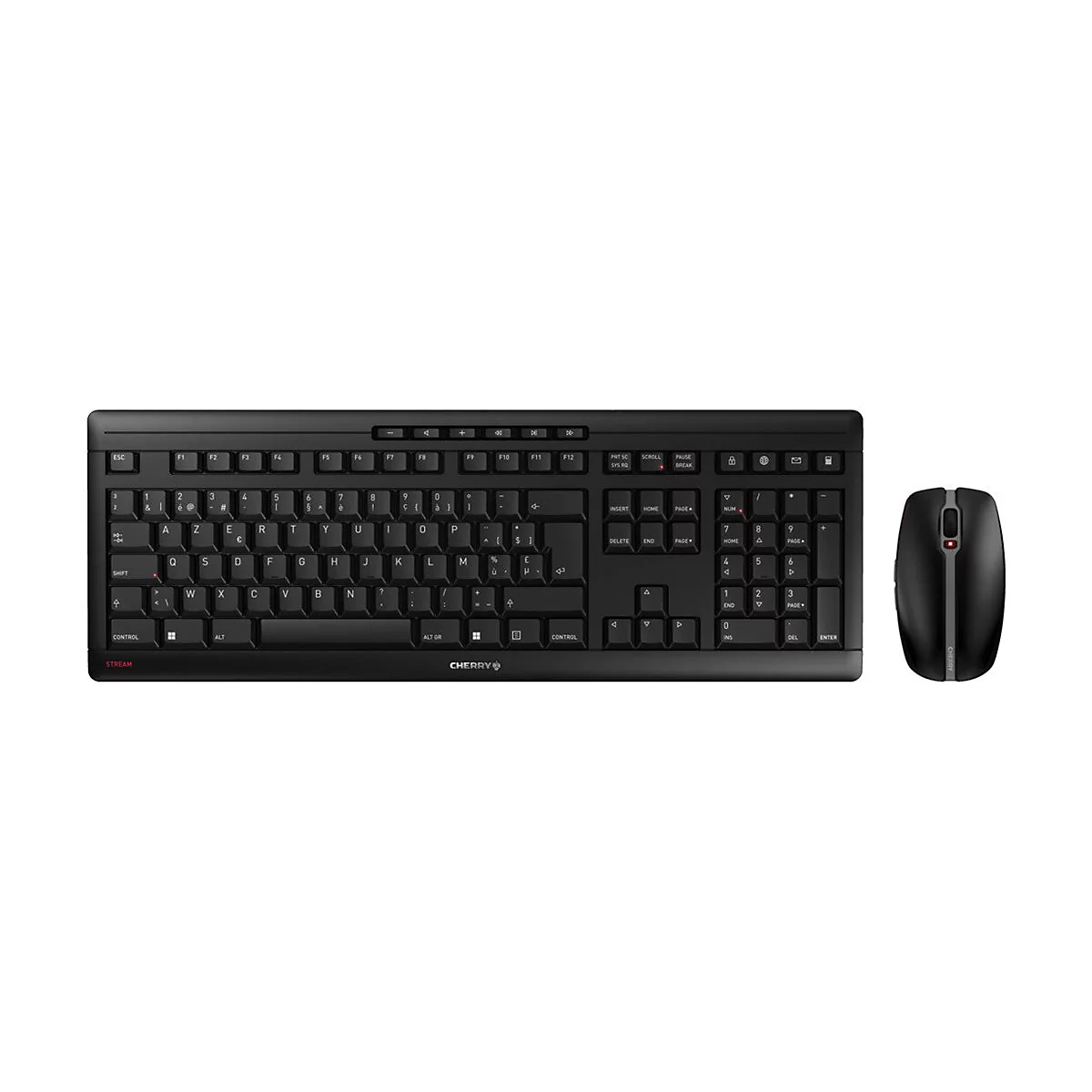 CHERRY STREAM DESKTOP - Tastatur-und-Maus-Set - Belgien - Schwarz