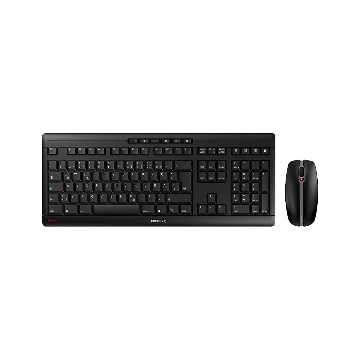 CHERRY STREAM DESKTOP - Tastatur-und-Maus-Set - kabellos - 2.4 GHz - Pan-Nordic - Tastenschalter: CHERRY SX