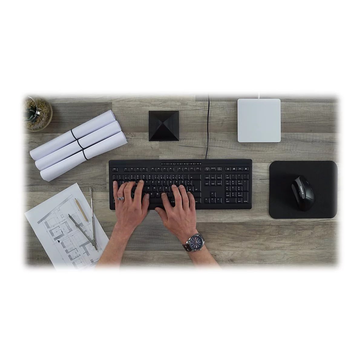 CHERRY STREAM KEYBOARD - Tastatur - Spanisch - Schwarz