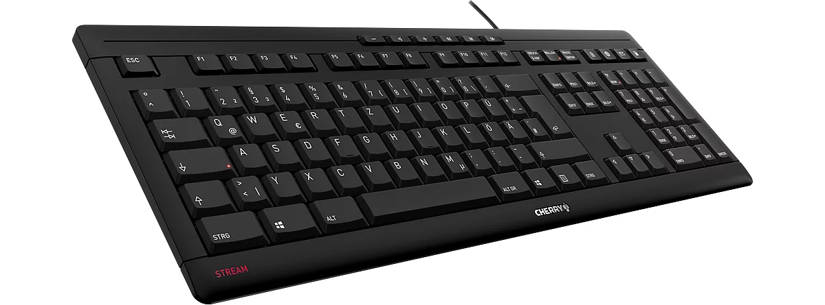 Cherry Stream Tastatur JK-8500 DE-2, flach, leise, SX-Scherenmechanik, schwarz