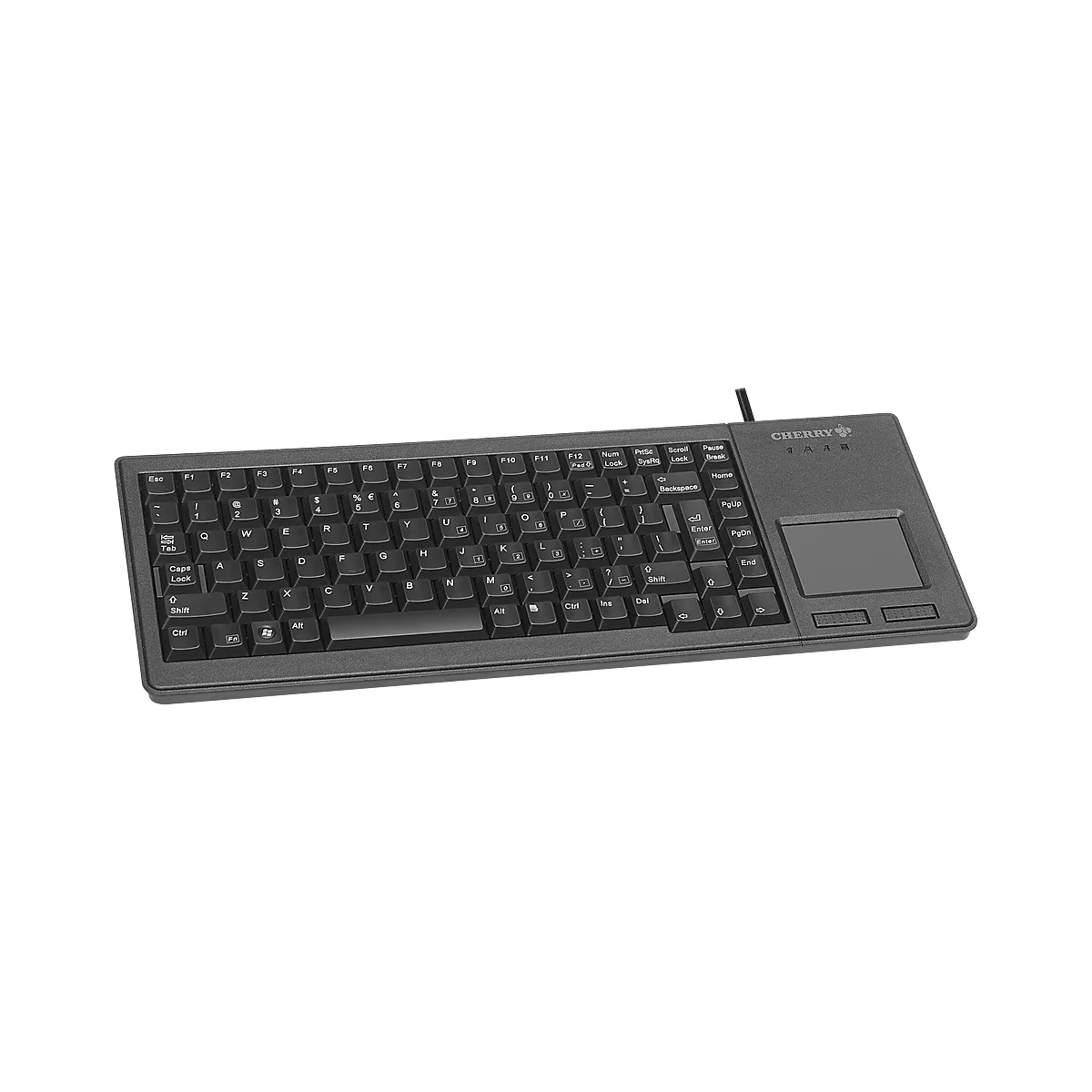 Cherry Tastatur XS Touchpad Keyboard G84-5500, QWERTZ, großes Touchpad, 2 Maustasten, schwarz