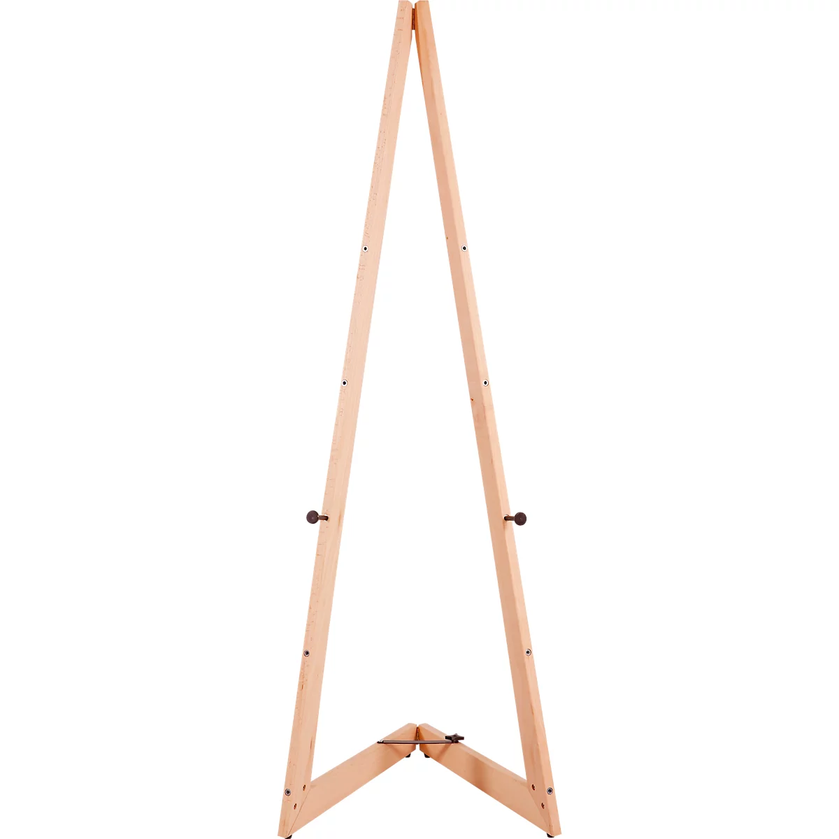 Chevalet de présentation – bois - l. 536 x P 309 x H 1500 mm - repliable - hêtre naturel