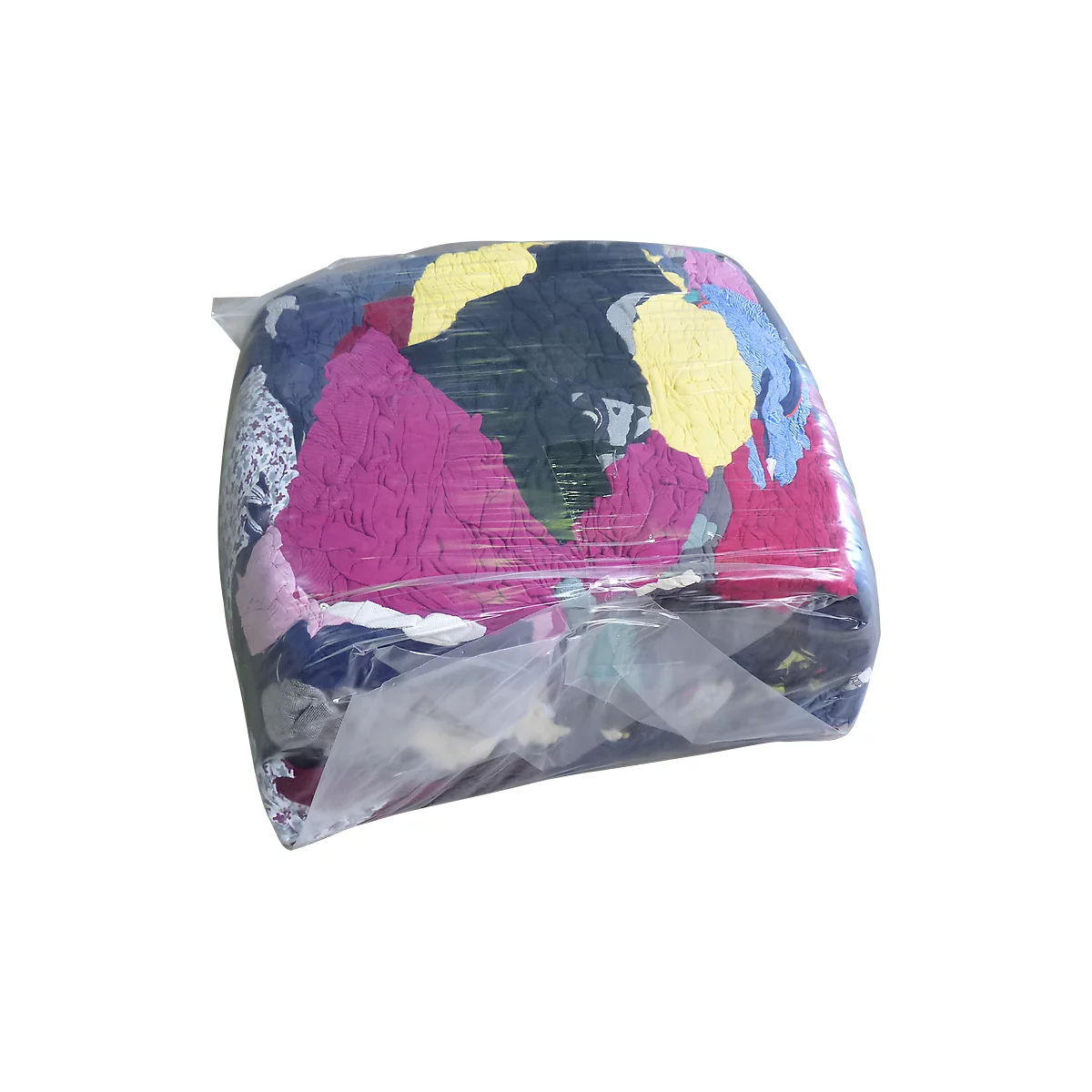 Chiffons en coton, en tissu recyclé, multicolore, 10 kg
