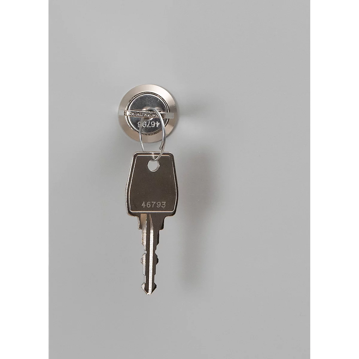Cilinderslot voor kluisje, L 90 x B 70 mm, Incl. 2 sleutels, staal
