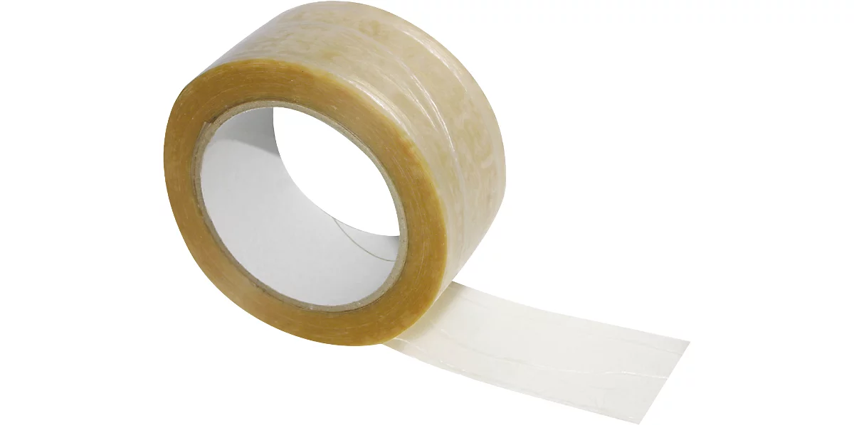 Cinta adhesiva de PVC reforzado con fibra, transparente, 6 rollos