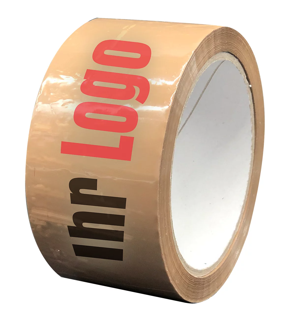 Cinta de embalaje de PVC impresa, impresión a 2 colores, marrón, 144 rollos