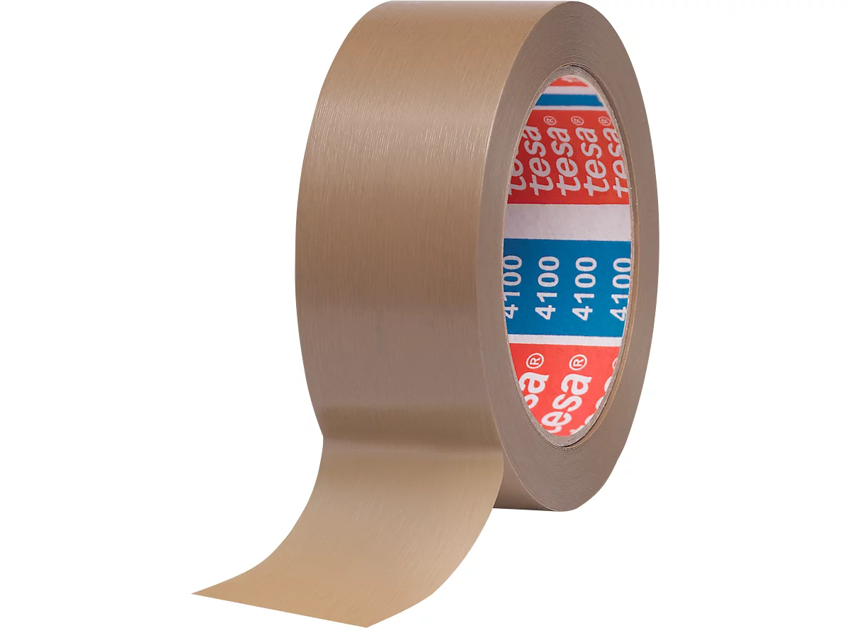 Cinta de embalaje de PVC tesa® 4100, marrón, 38 mm, 8 rollos