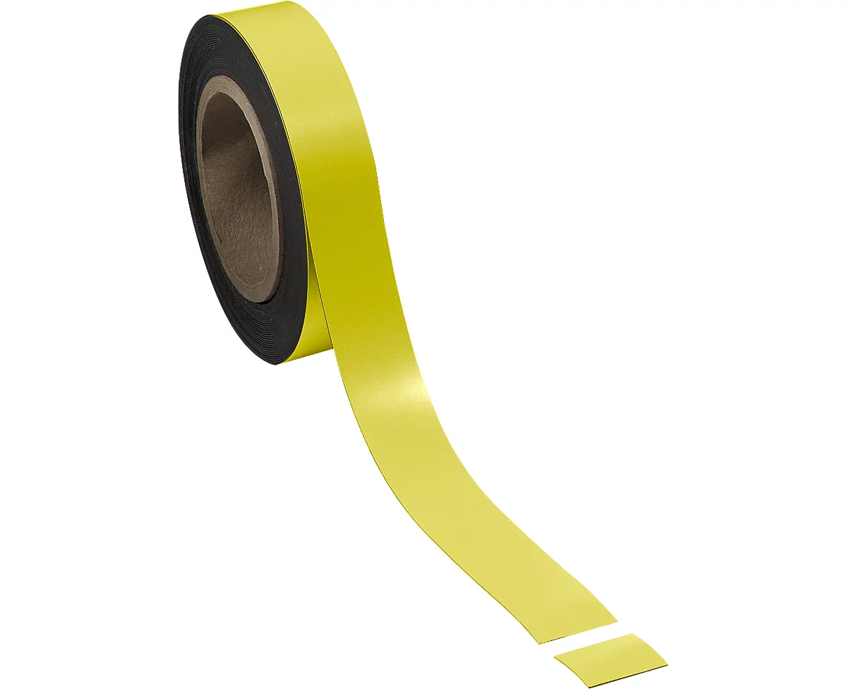 Cinta magnética de escribir, amarilla, 30 x 10000 mm