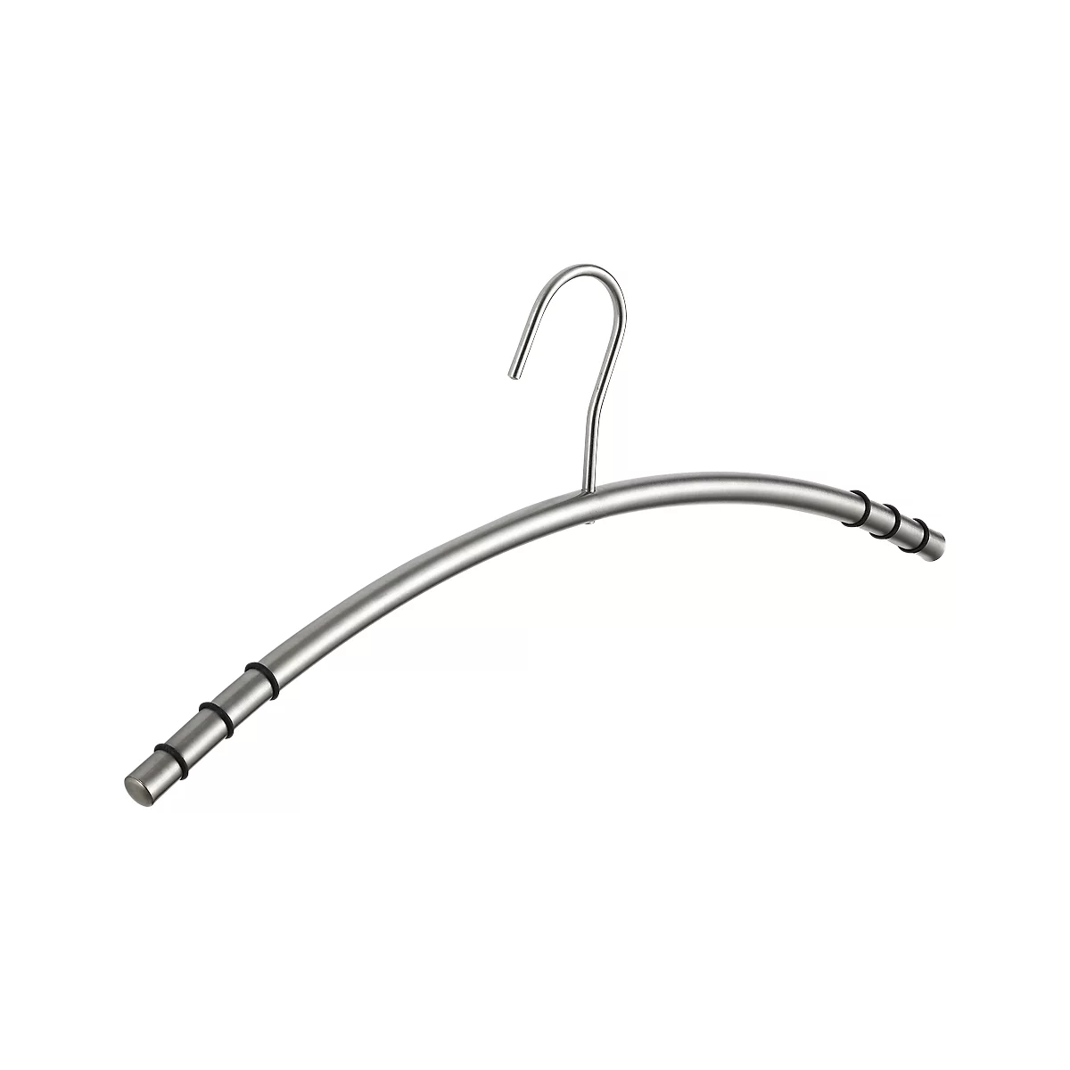 Cintre en métal avec crochet.