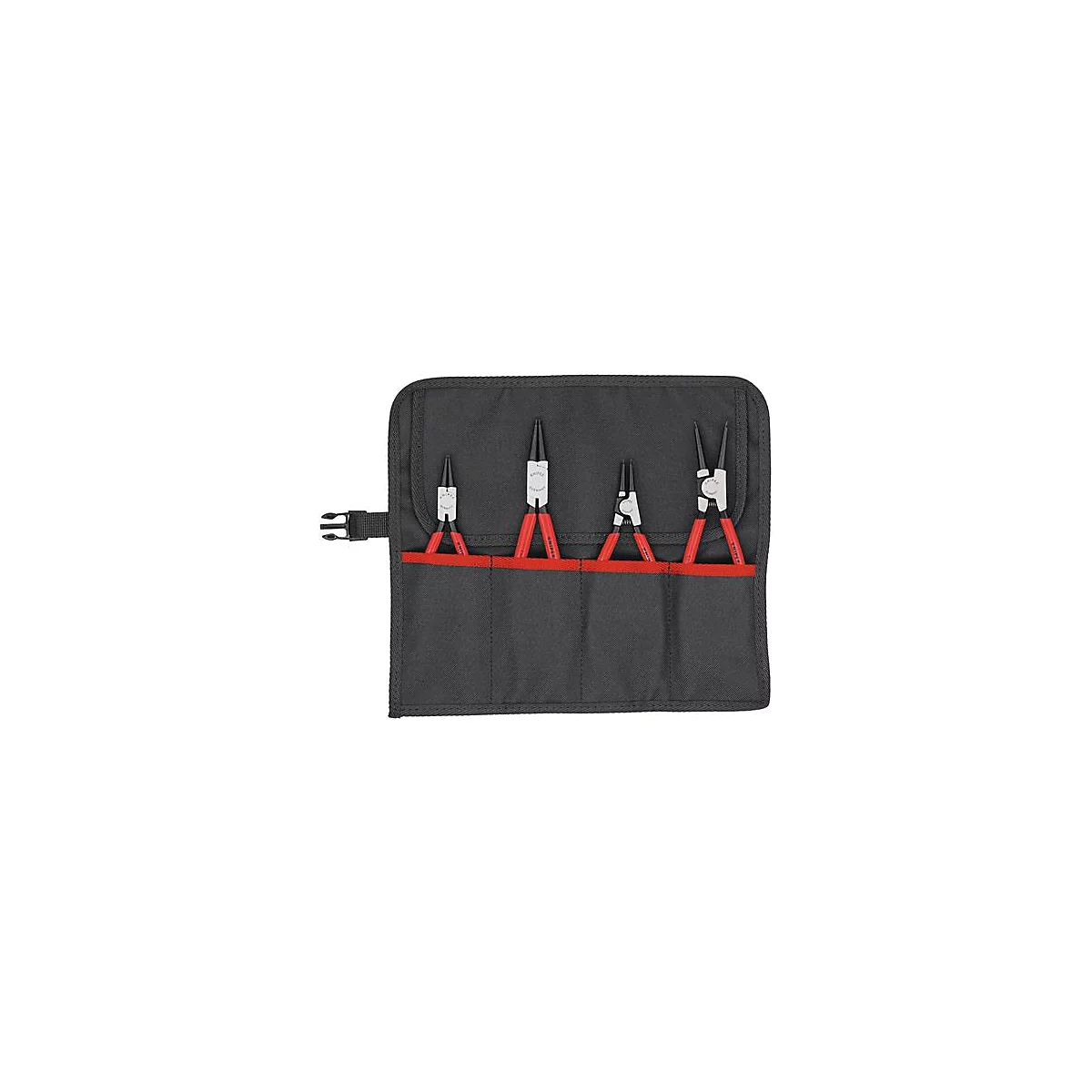 Circlip tangen set 4 st. in rolkoffer 10-60mm KNIPEX