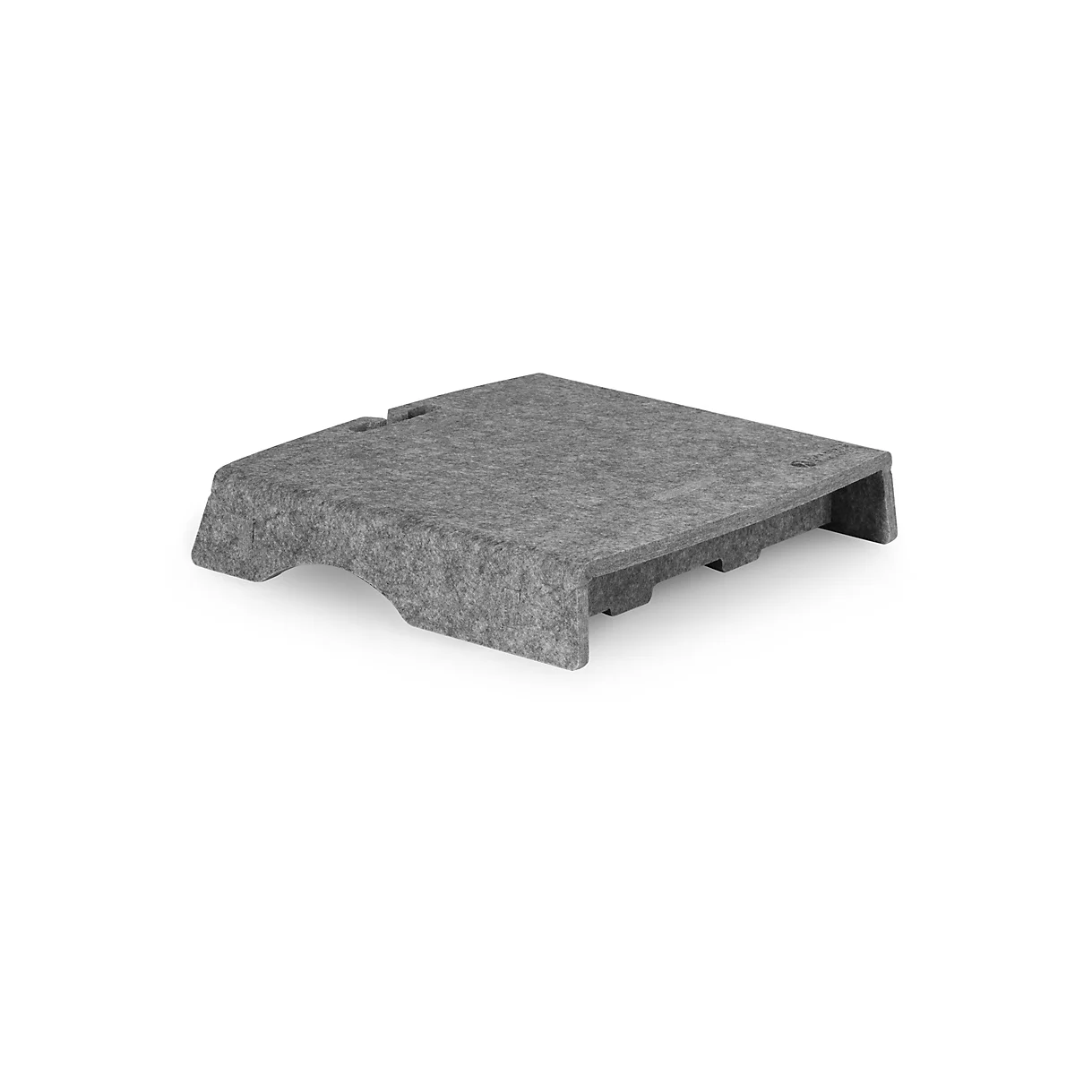 Circular-Line Monitorständer Bakker Elkhuizen Q-riser 50, aus 60% recyceltem Material, B 300 x T 250 x H 50 mm, lichtgrau
