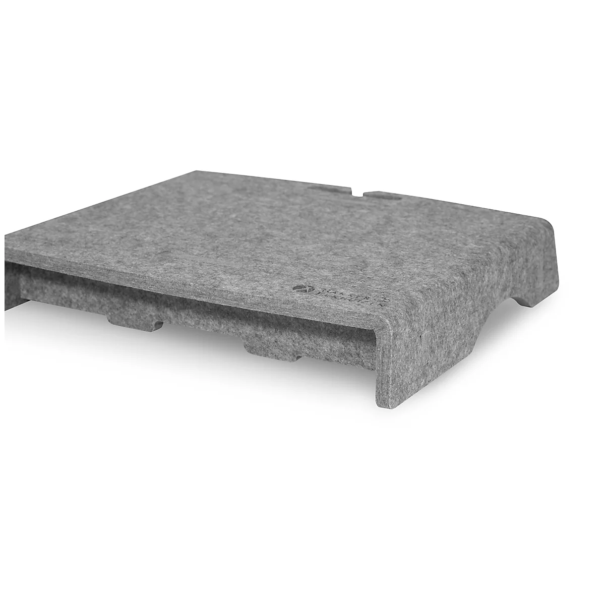 Circular-Line Monitorständer Bakker Elkhuizen Q-riser 50, aus 60% recyceltem Material, B 300 x T 250 x H 50 mm, lichtgrau