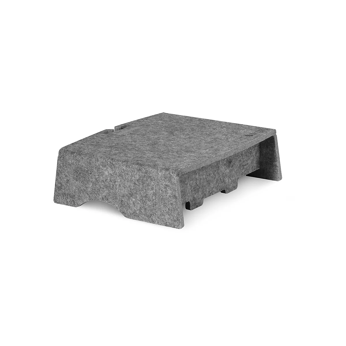 Circular-Line Monitorständer Bakker Elkhuizen Q-riser 90, aus 60% recyceltem Material, B 300 x T 250 x H 90 mm, lichtgrau