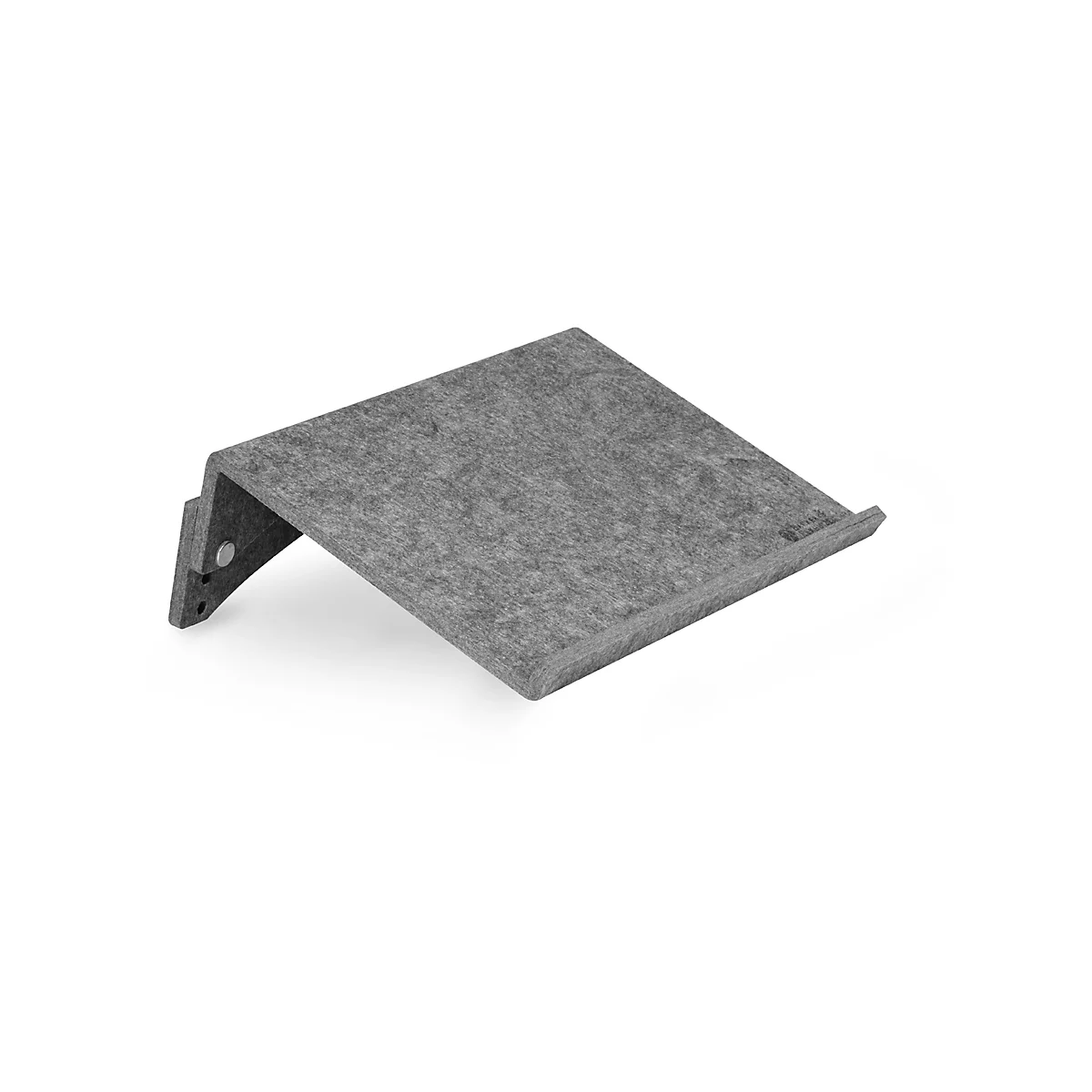 Cirkelvormige documenthouder Bakker Elkhuizen FlexDoc, 60% gerecycled materiaal, B 385 x D 260 x H 80 mm, lichtgrijs