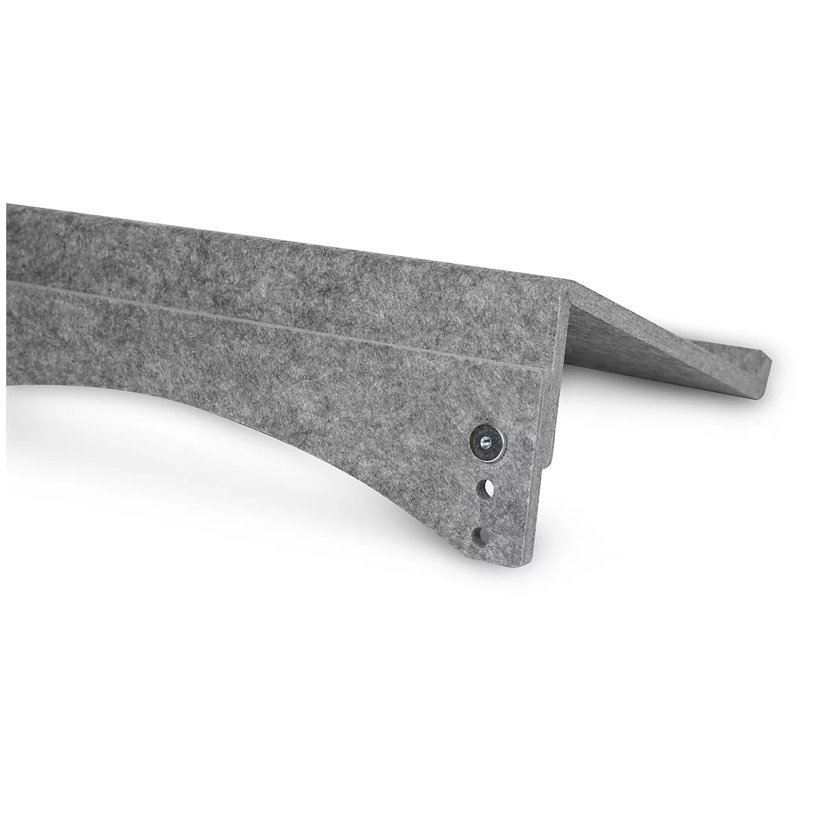 Cirkelvormige documenthouder Bakker Elkhuizen FlexDoc, 60% gerecycled materiaal, B 385 x D 260 x H 80 mm, lichtgrijs