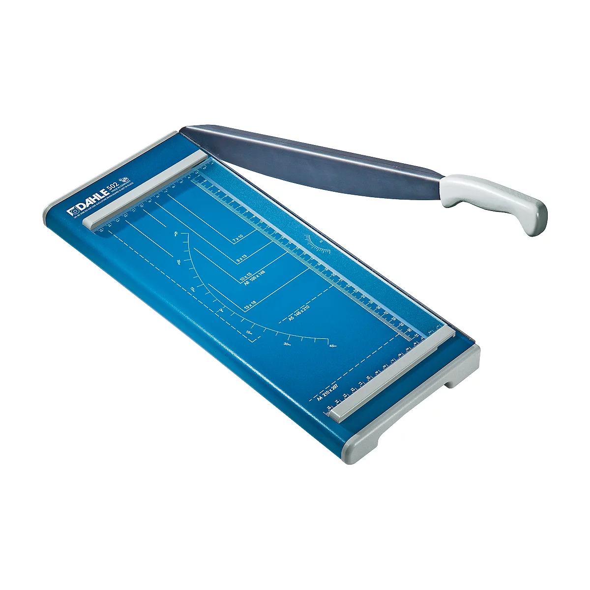 Cisaille à levier 502 Dahle, pour 8 feuilles, longueur de coupe 320 mm, hauteur de coupe 0,8 mm