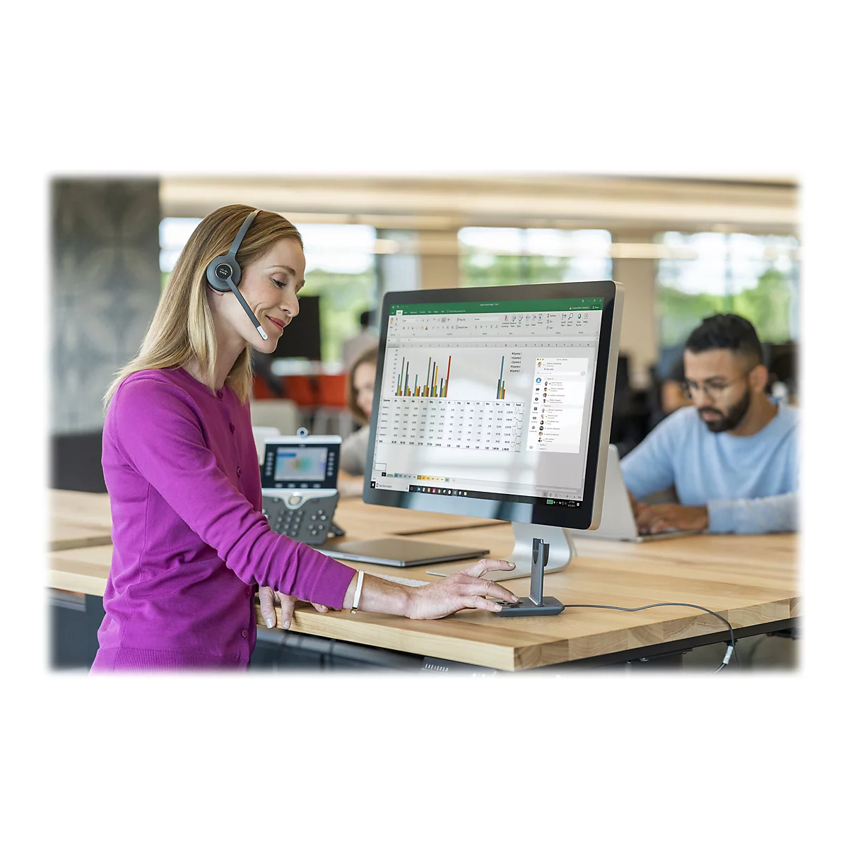 Cisco 561 Wireless Single - Headset - mit Multibase Station