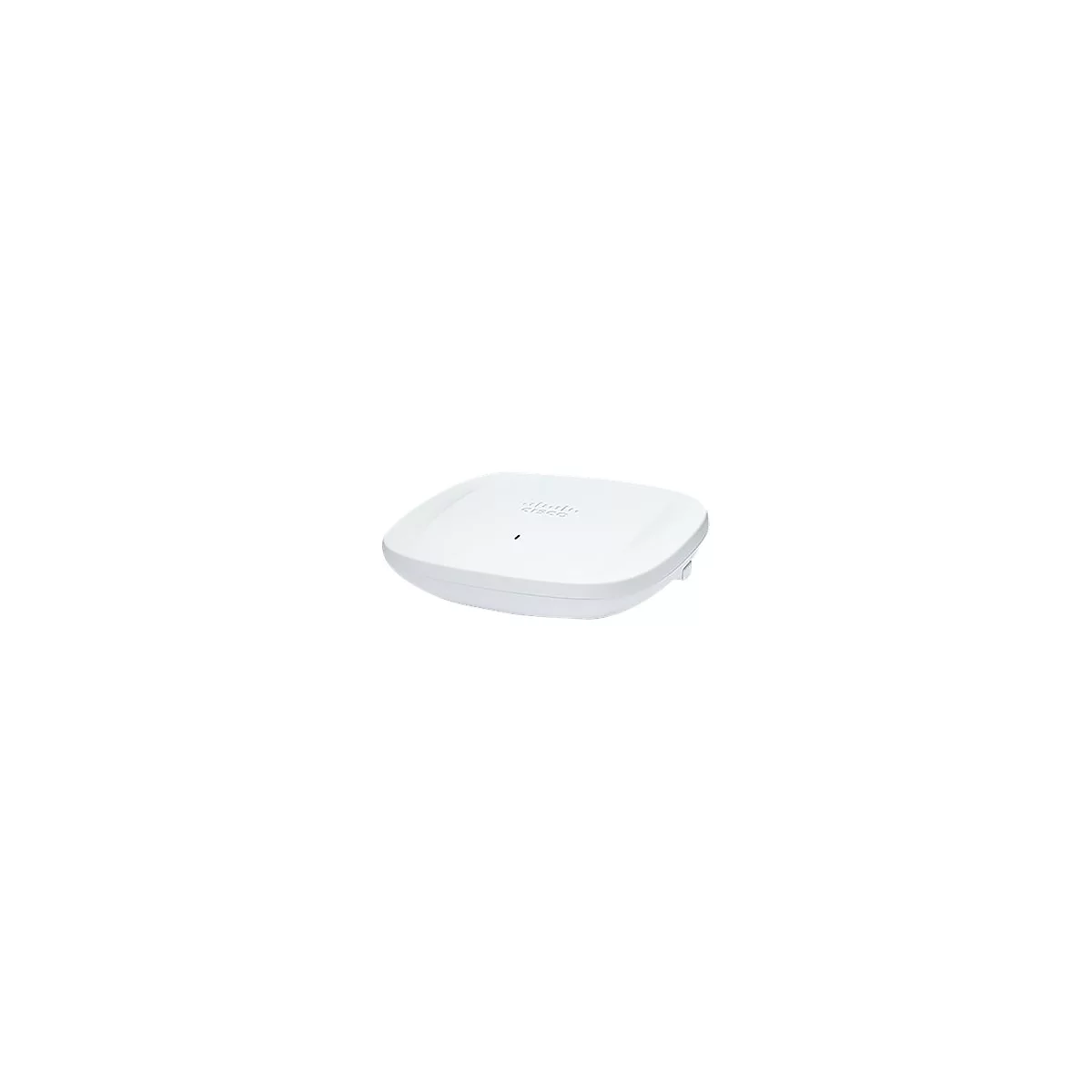 Ein weißer, eiförmiger WLAN-Access-Point mit Cisco-Logo und Kontrollleuchte.
