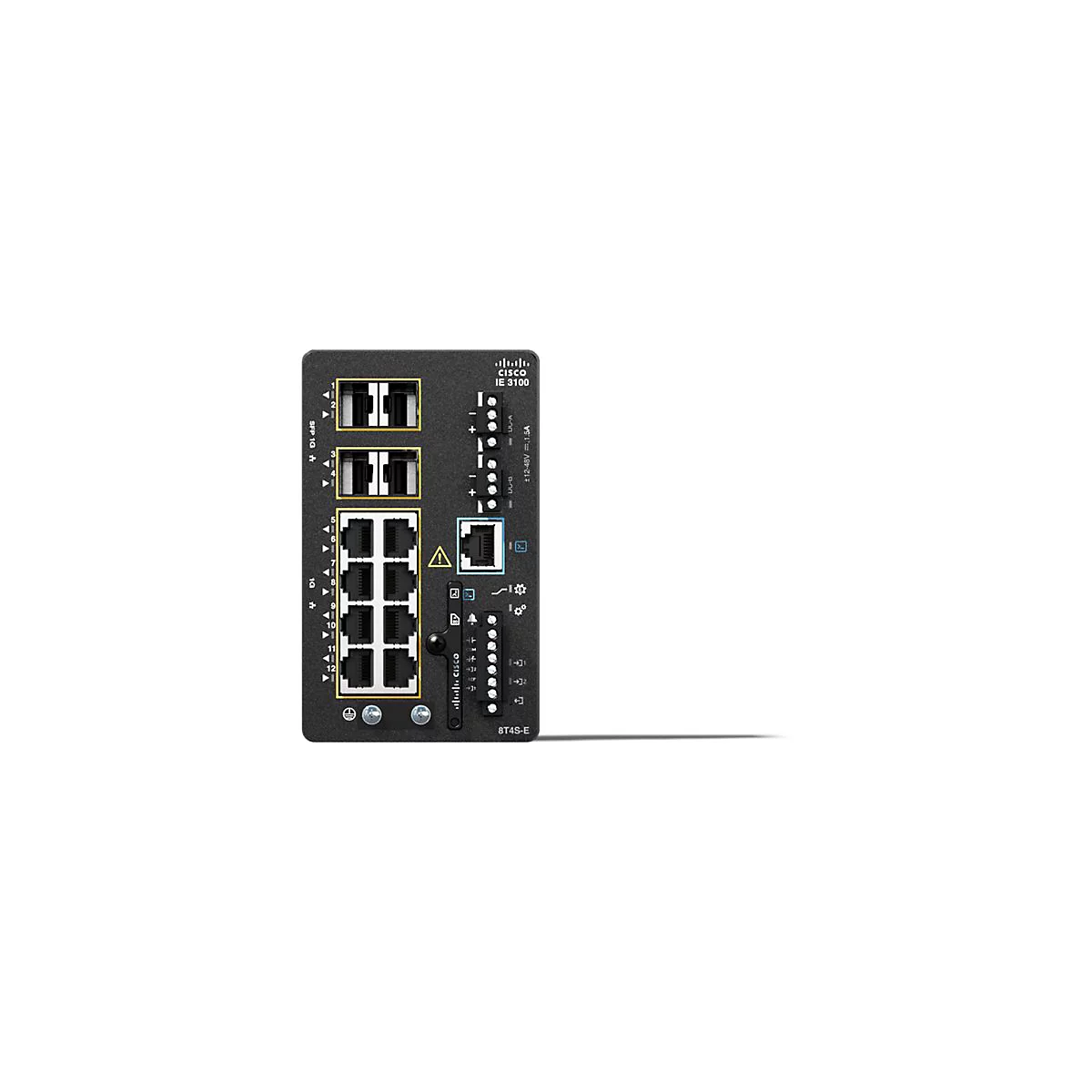 Cisco Catalyst IE3100 Rugged Series - Network Essentials - Switch - managed - 8 x 10/100/1000 + 4 x Gigabit SFP (Uplink) - an DIN-Schiene montierbar