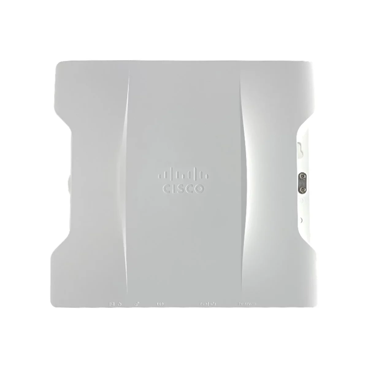 Hellgraues Cisco Access Point. Oben mittig das Cisco-Logo, darunter Anschlüsse.