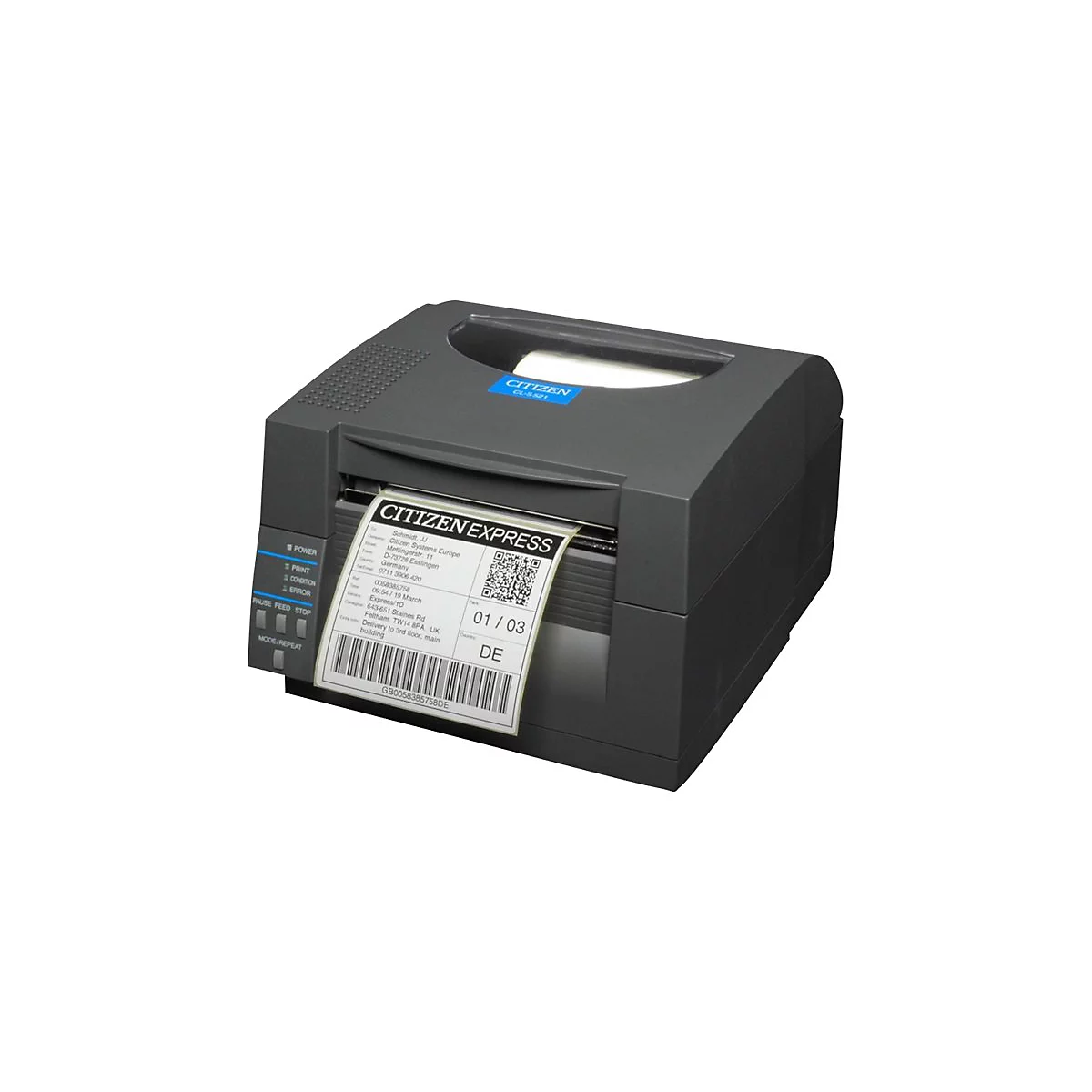 Citizen CL-S521II - Etikettendrucker - Thermodirekt - Rolle (11,8 cm) - 203 dpi - bis zu 150 mm/Sek.