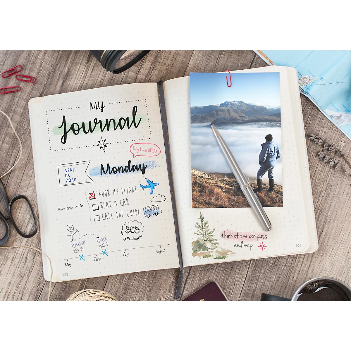 Clairefontaine Carnet de notes My Essentials Age Bag, 96 pages, DIN A5, 90g/m², numéroté, relié par couture