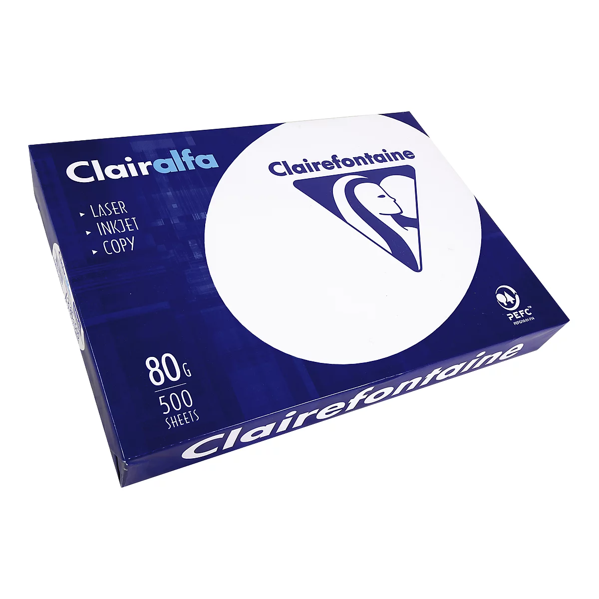 Clairefontaine CLAIR2008 kopieerpapier, DIN A3, 80 g/m², glanzend wit, 1 doos = 5 x 500 vel