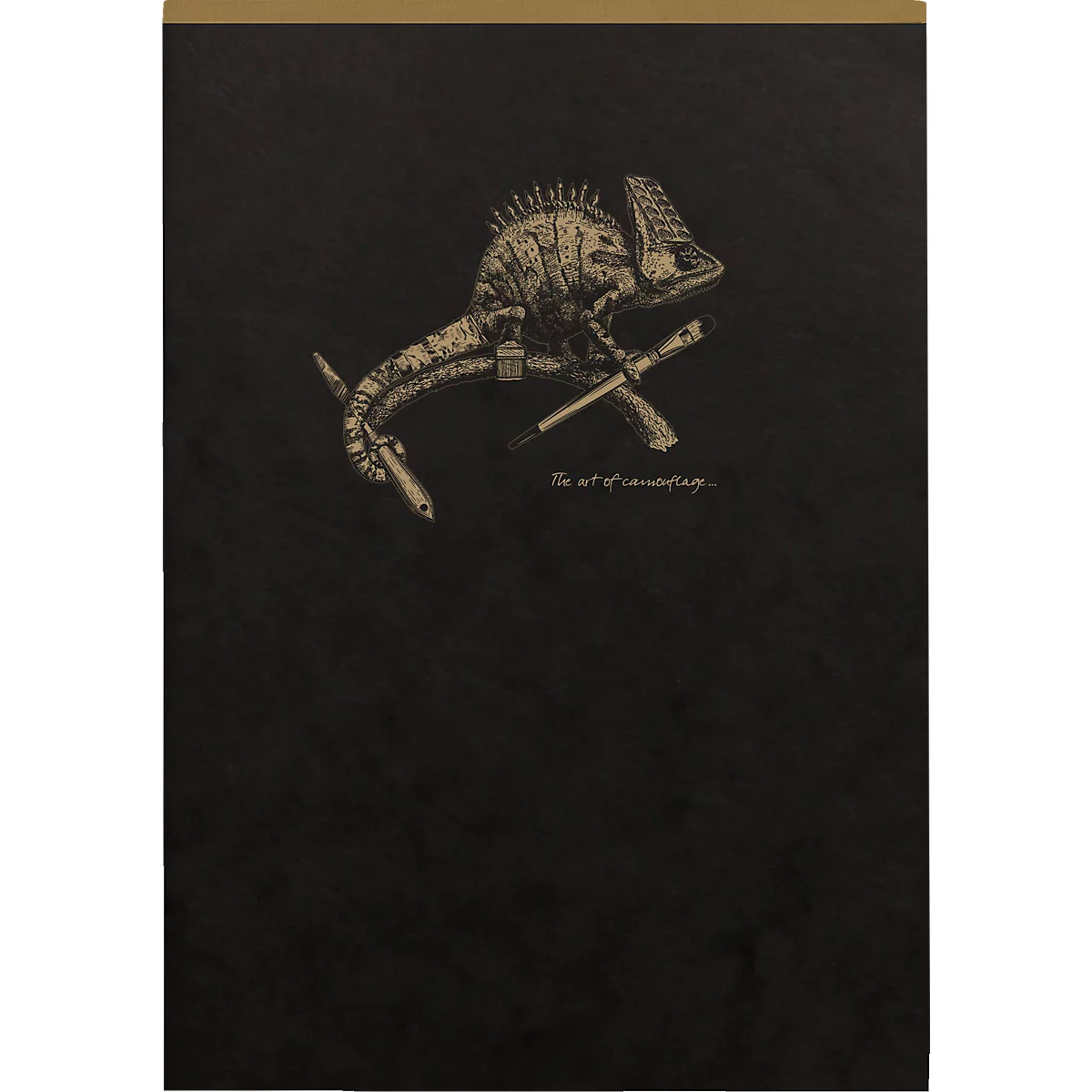 Clairefontaine Schreibblock-Set Flying Spirit, 70 Blatt, DIN A5, 90 g/m², kopfseitig geleimt, liniert, Einband schwarz, 5 Motive sortiert
