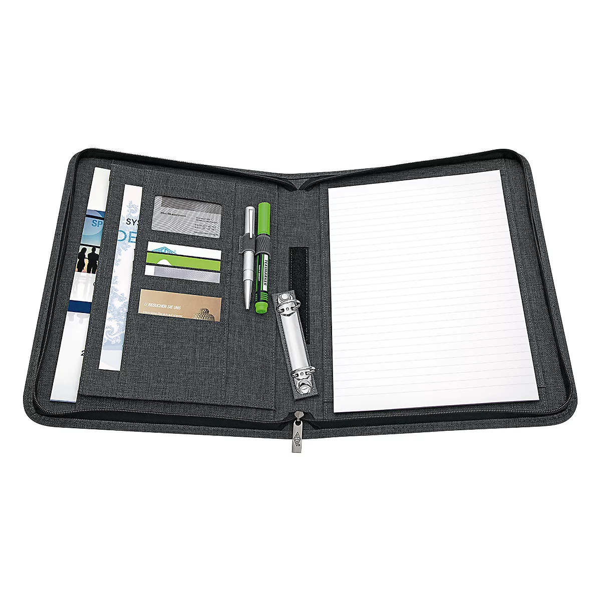 Classeur à anneaux WEDO College, A4, polyester, mécanisme amovible à 2 anneaux (Ø 30 mm), avec fermeture éclair