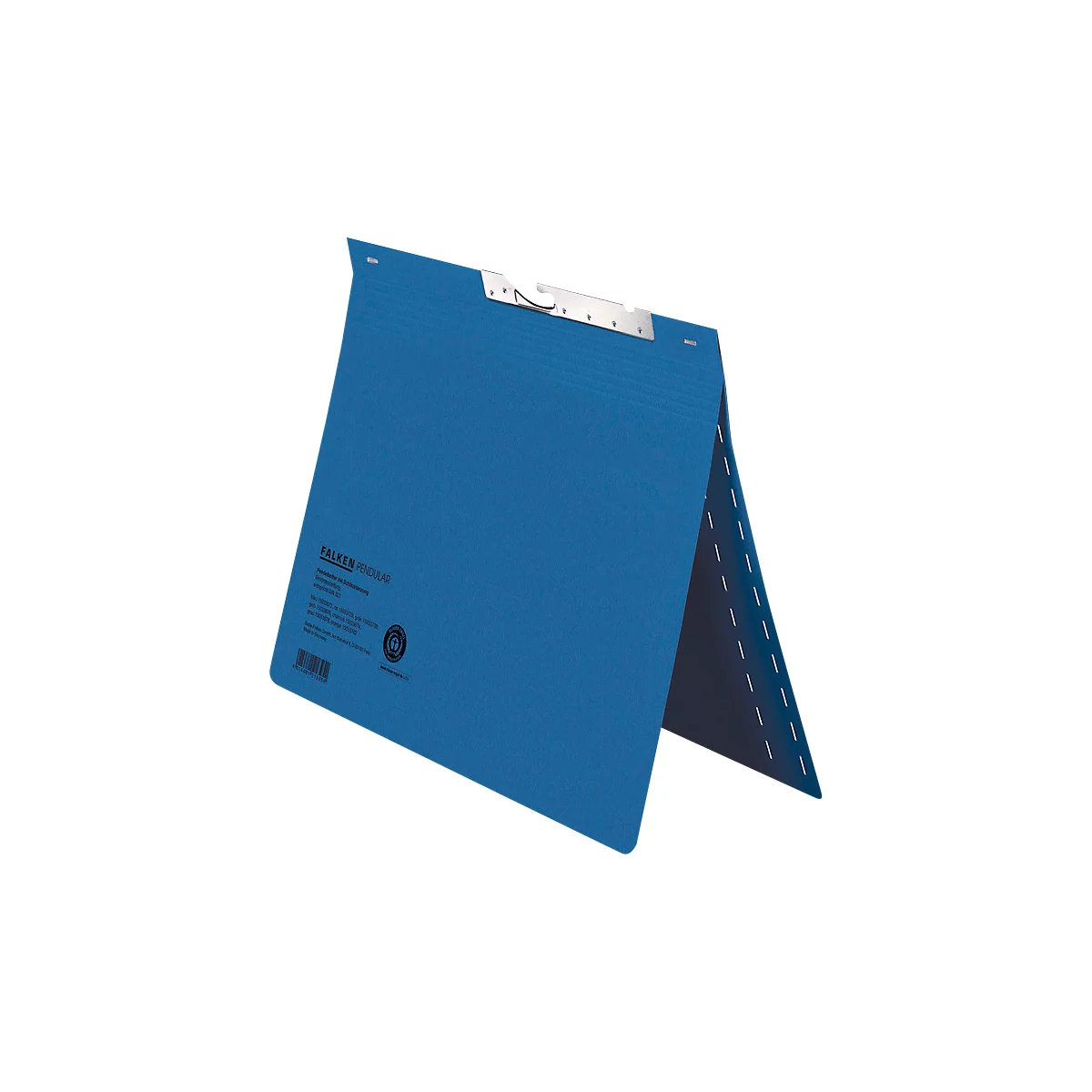 Classeur à levier Falken, format A4, pour jusqu'à 200 feuilles, perforation de la fente, agrafage d'autorité, carton recyclé, bleu, 50 pièces
