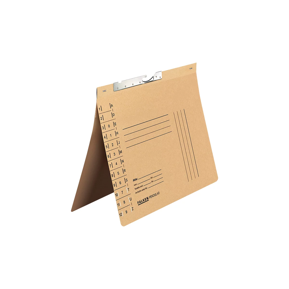 Classeur à levier Falken, format A4, pour jusqu'à 200 feuilles, perforation de la fente, agrafage d'autorité, carton recyclé, ivoire, 50 pièces