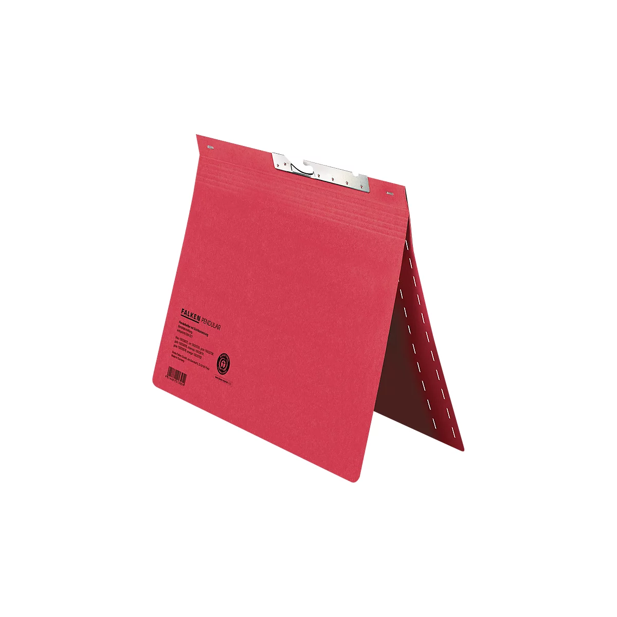 Classeur à levier Falken, format A4, pour jusqu'à 200 feuilles, perforation de la fente, agrafage d'autorité, carton recyclé, rouge, 50 pièces