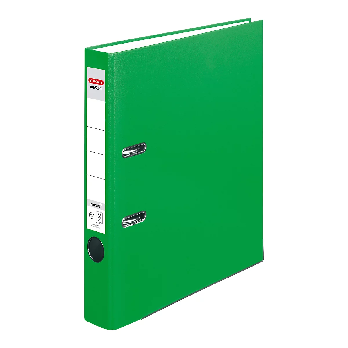 Classeur à levier maX.file protect herlitz, format A4, l. de la tranche 50 mm, vert clair
