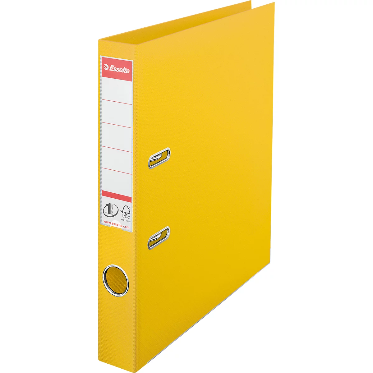 Classeur à levier Nr 1 Power Esselte - PP - A4 - dos 50 mm - étiquette de dos interchangeable - jaune