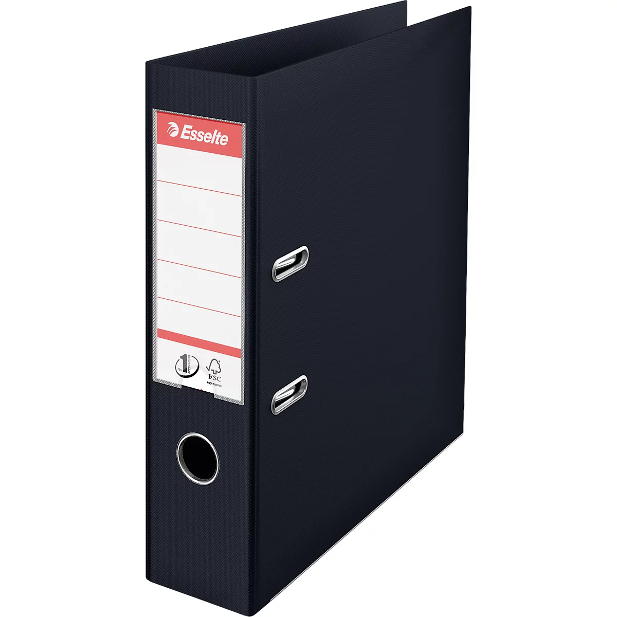 Classeur à levier Nr 1 Power Esselte - PP - A4 - dos 75 mm - étiquette de dos interchangeable - noir
