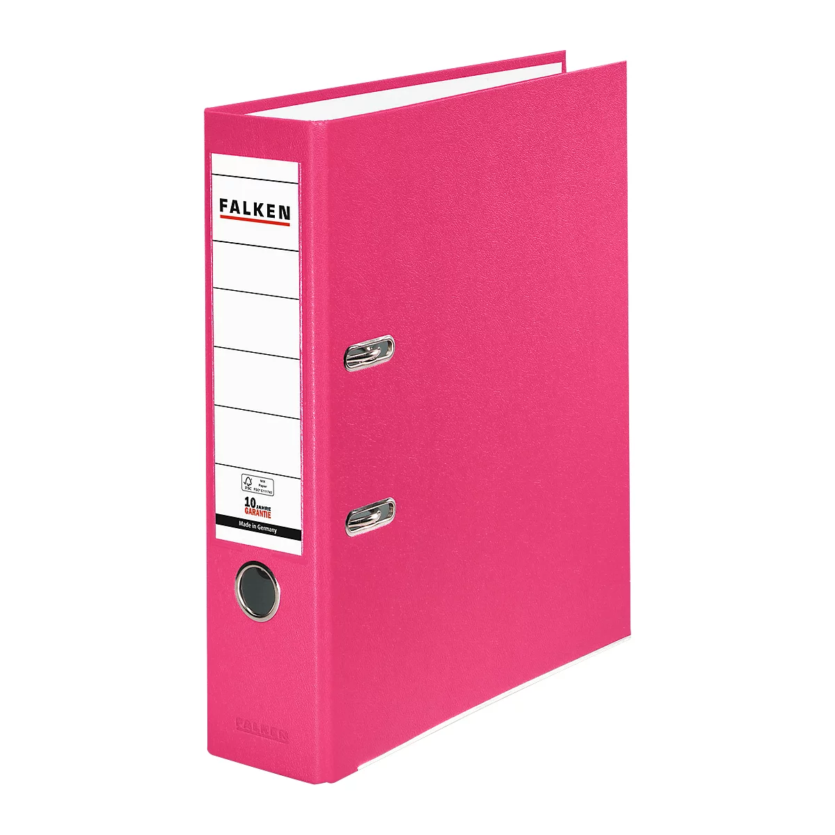 Classeur à levier PP-Color Falken, format A4, largeur du dos 80 mm, 1 pièce, rose