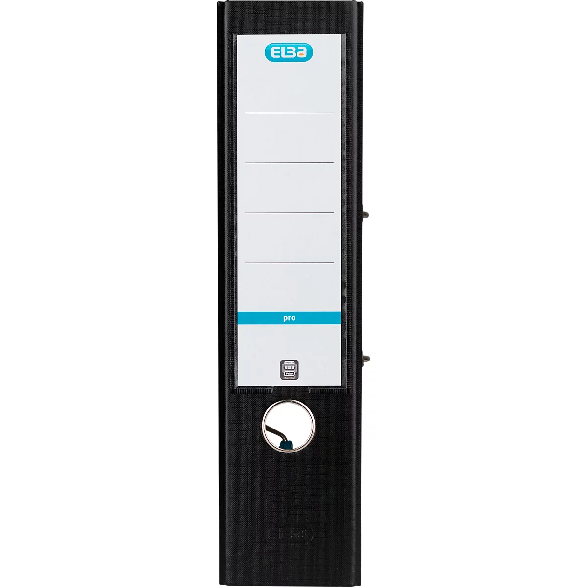 Classeur à levier smart ELBA, format A4, largeur du dos 80 mm, 10 pièces, noir