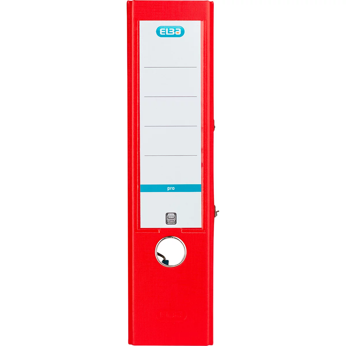 Classeur à levier smart ELBA, format A4, largeur du dos 80 mm, 10 pièces, rouge