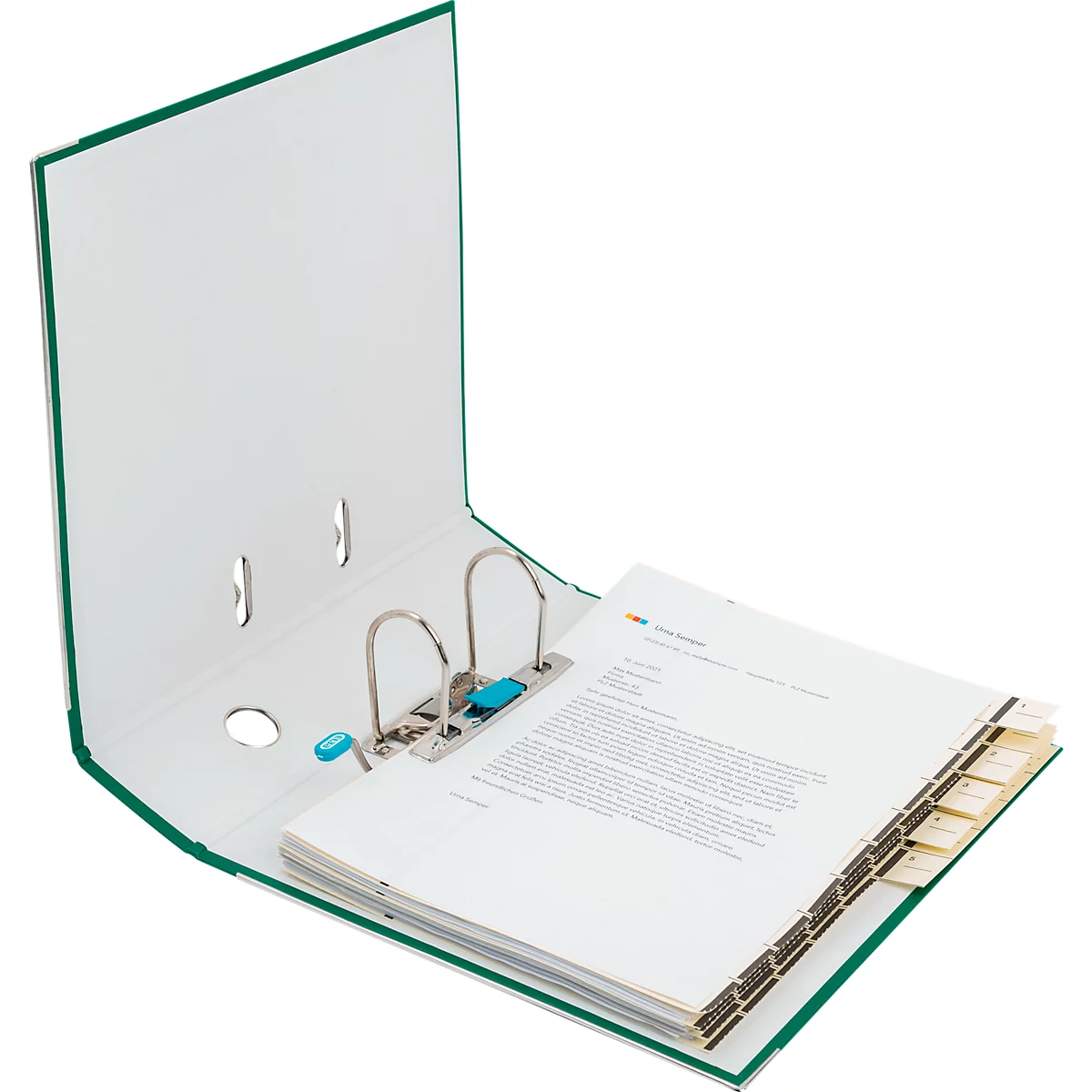 Classeur à levier smart ELBA, format A4, largeur du dos 80 mm, 10 pièces, vert